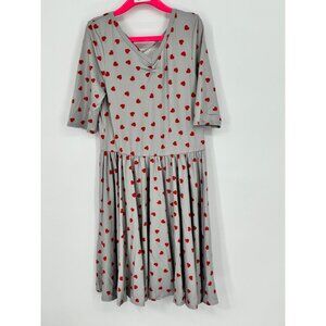 Dotdotsmile Girls Dress Size 8/10 Gray with Red Hearts New With Tags